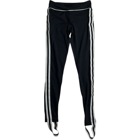 Trina Turk Recreation Black Striped Stirrup Leggings - Picture 2 of 4